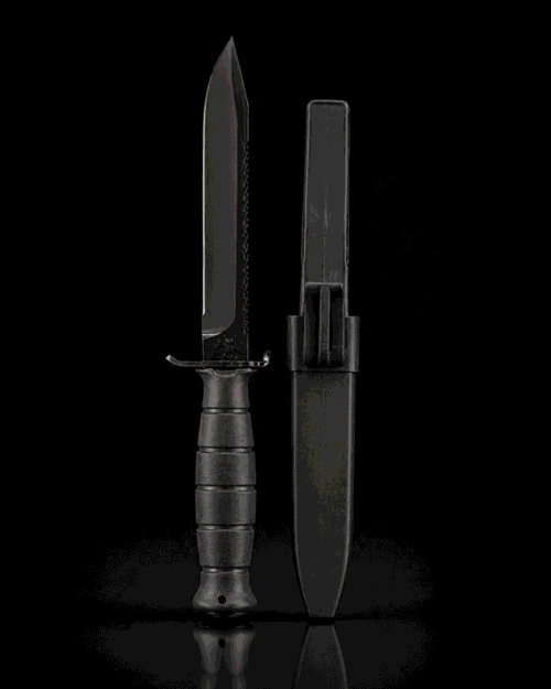 Couteau avec Scie – Noir – Lame 165mm